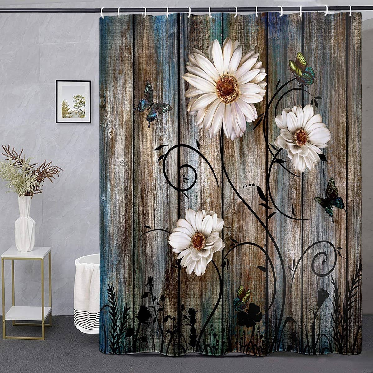 HOT SELLING PRINTED WATERPROOF SHOWER CURTAIN