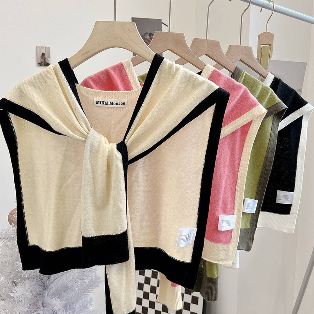 CWASC03119_KNIT CROSS SHAWL CAPE SCARF FOR WOMEN