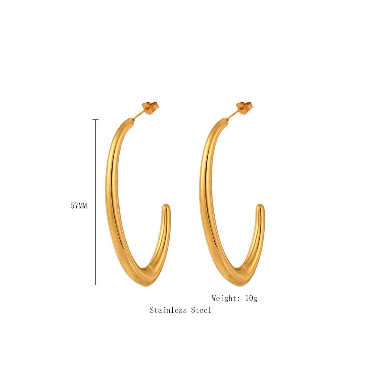 Unique Irregular 18K Steel Titanium Earrings