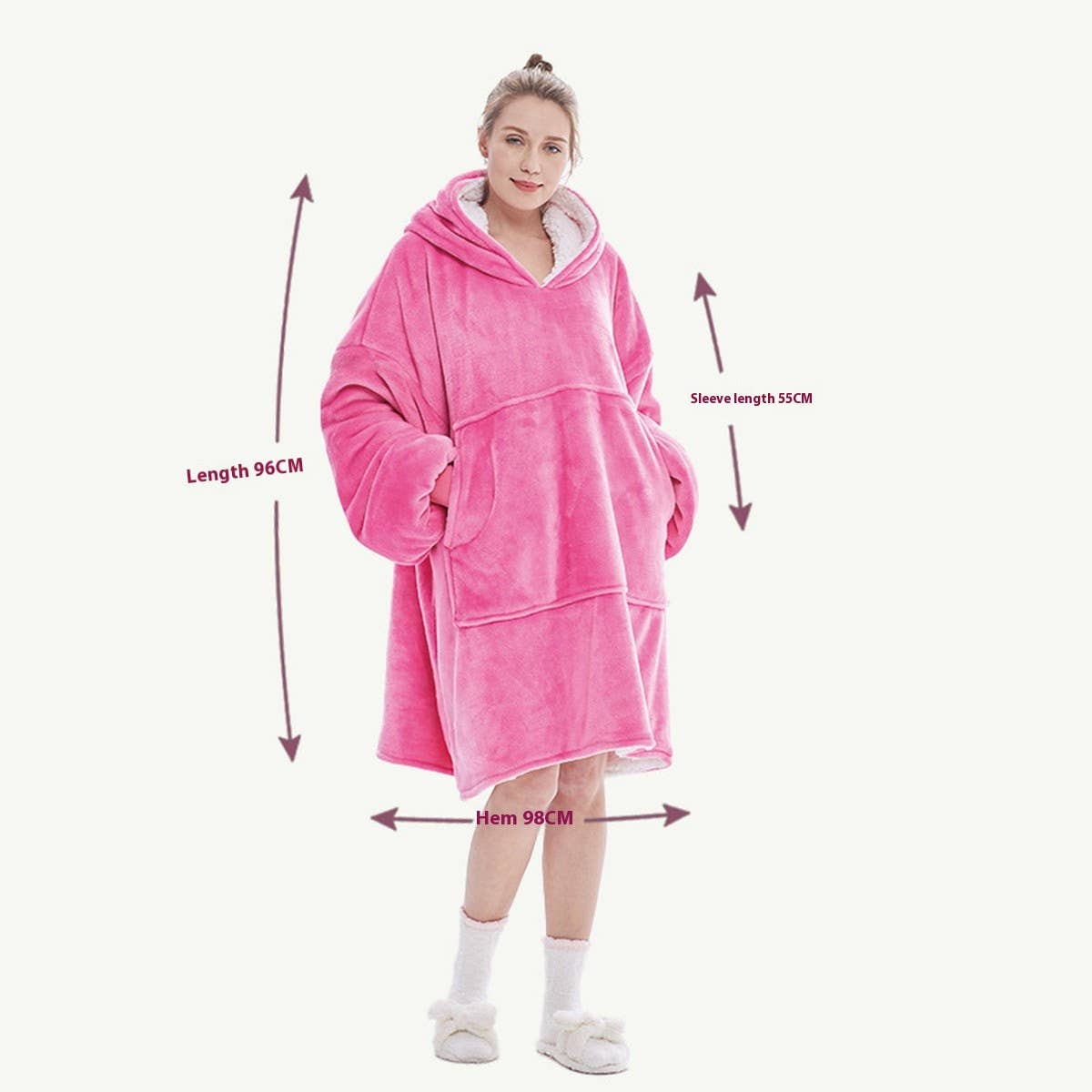 Leopard Sherpa Hoodie Blanket Pullover for Winter