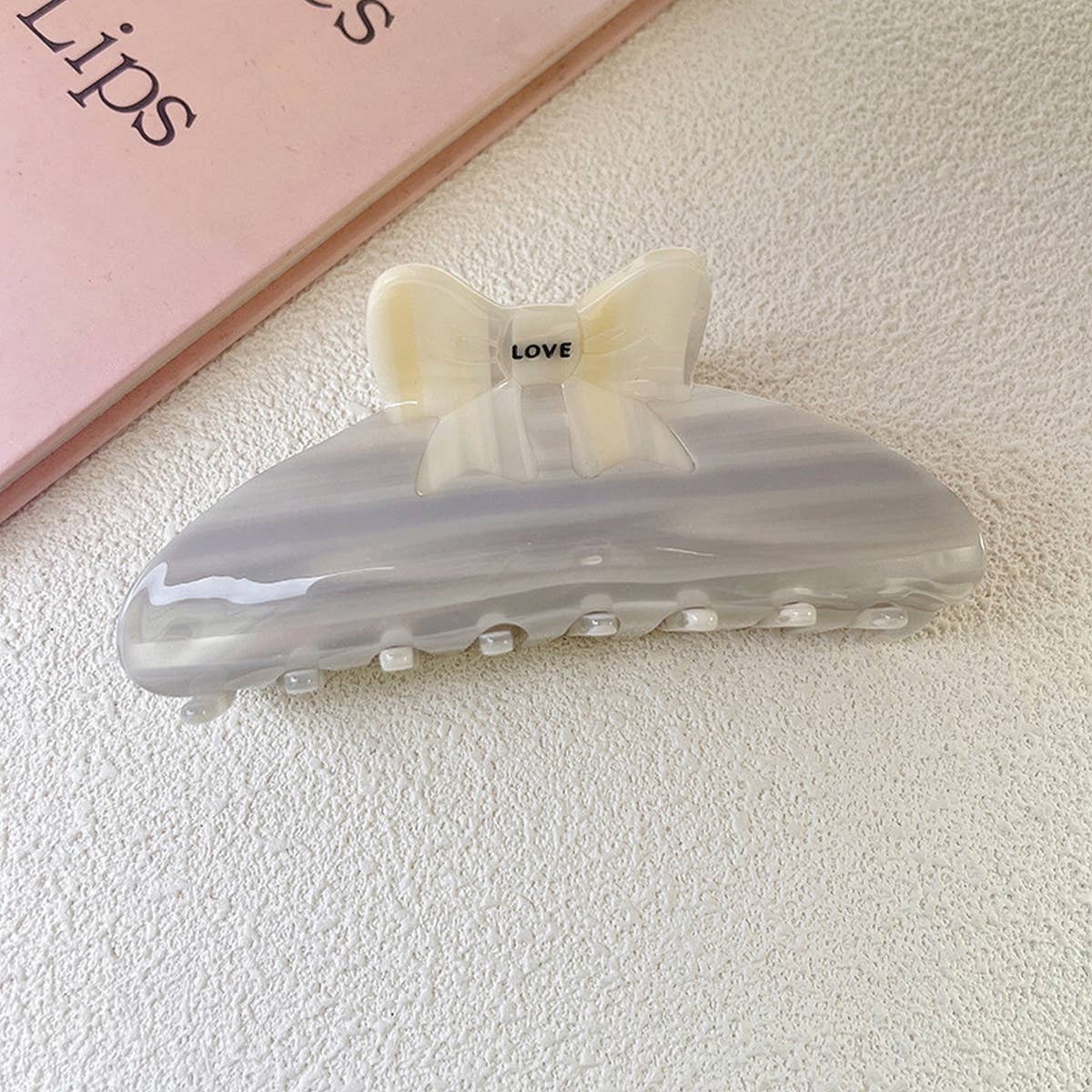 Colorblock Bow Acetate Hair Claw, Sweet Chic Clip_CWAHA1341