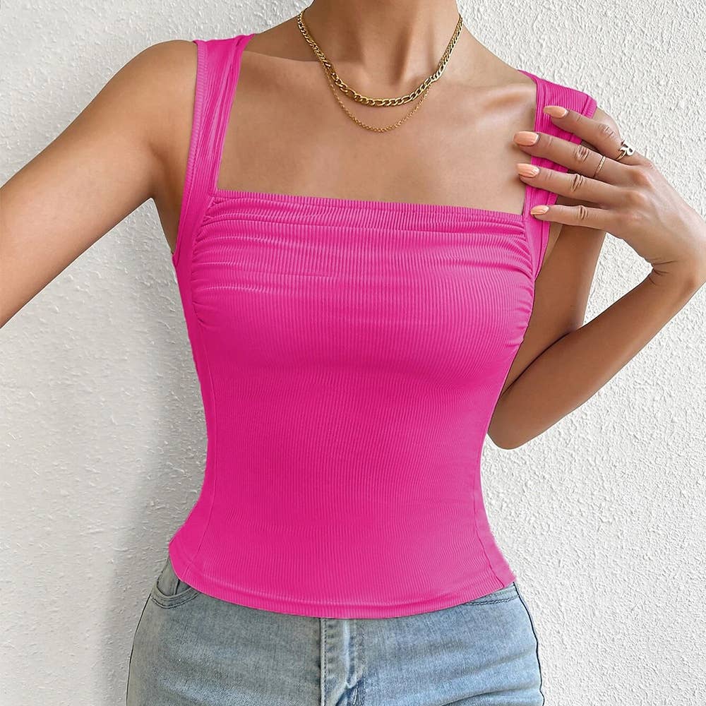 Sexy slim temperament sleeveless elastic vest