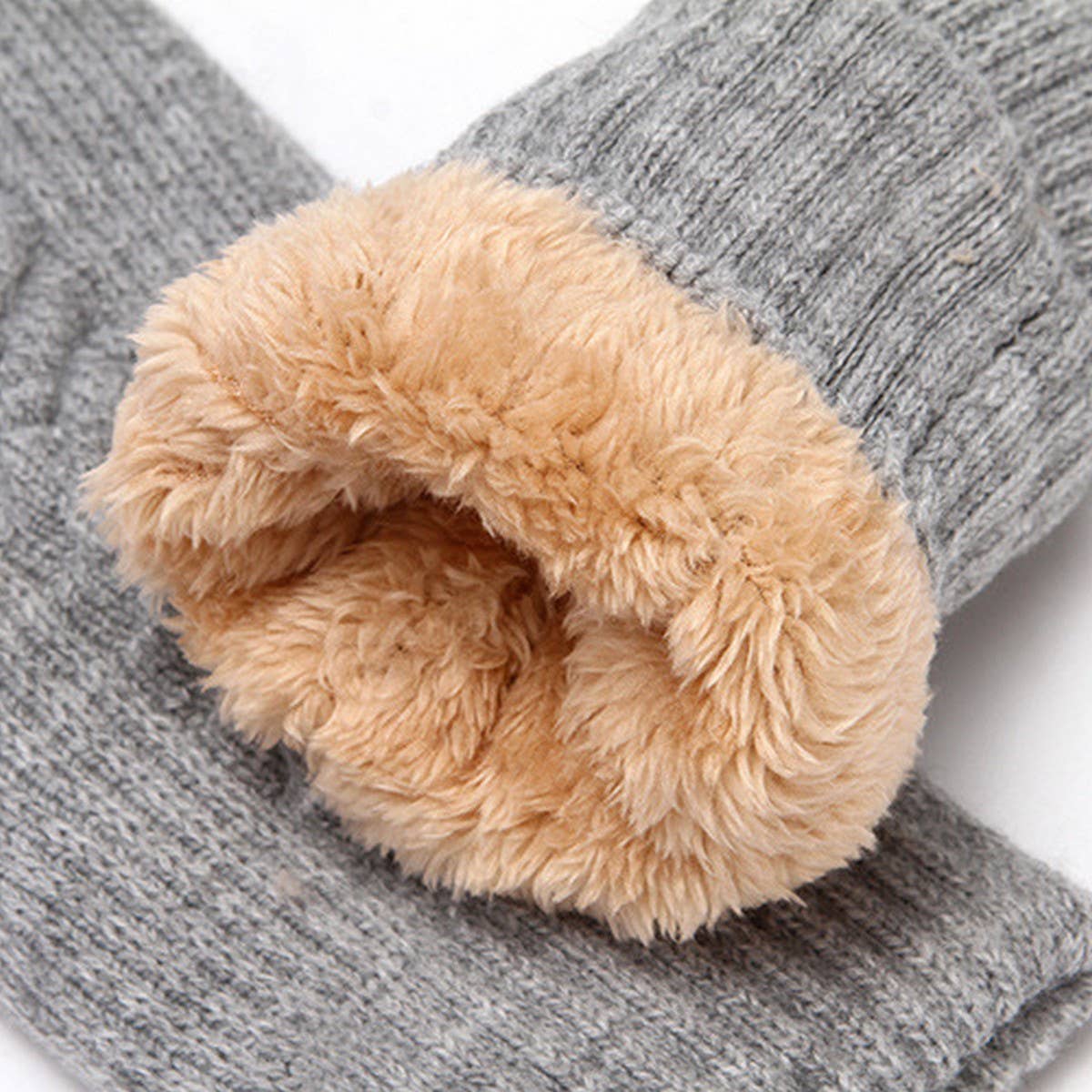 WINTER WOMEN'S CUTE THICK KNIT TOUCHSCREEN GLOVES_CWAG0271