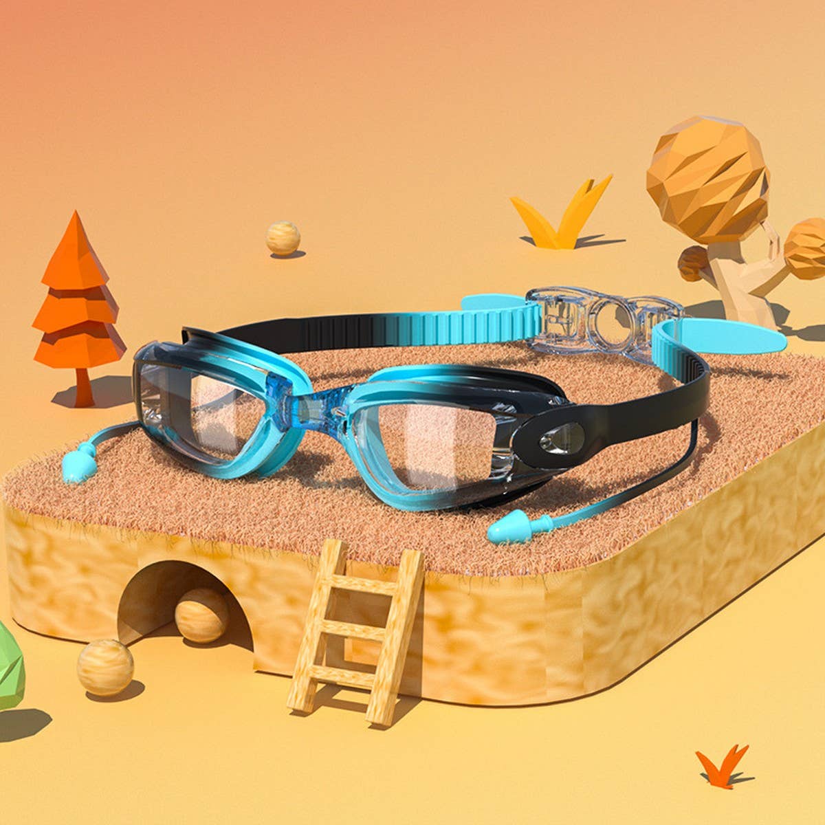 Kids Mirrored Swim Goggles ? HD Anti-Fog & Cute