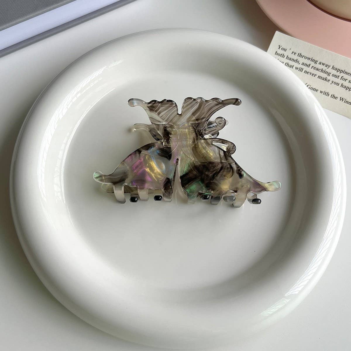 Butterfly Acetate Large Hair Claw Clip for Women_CWAHA5775