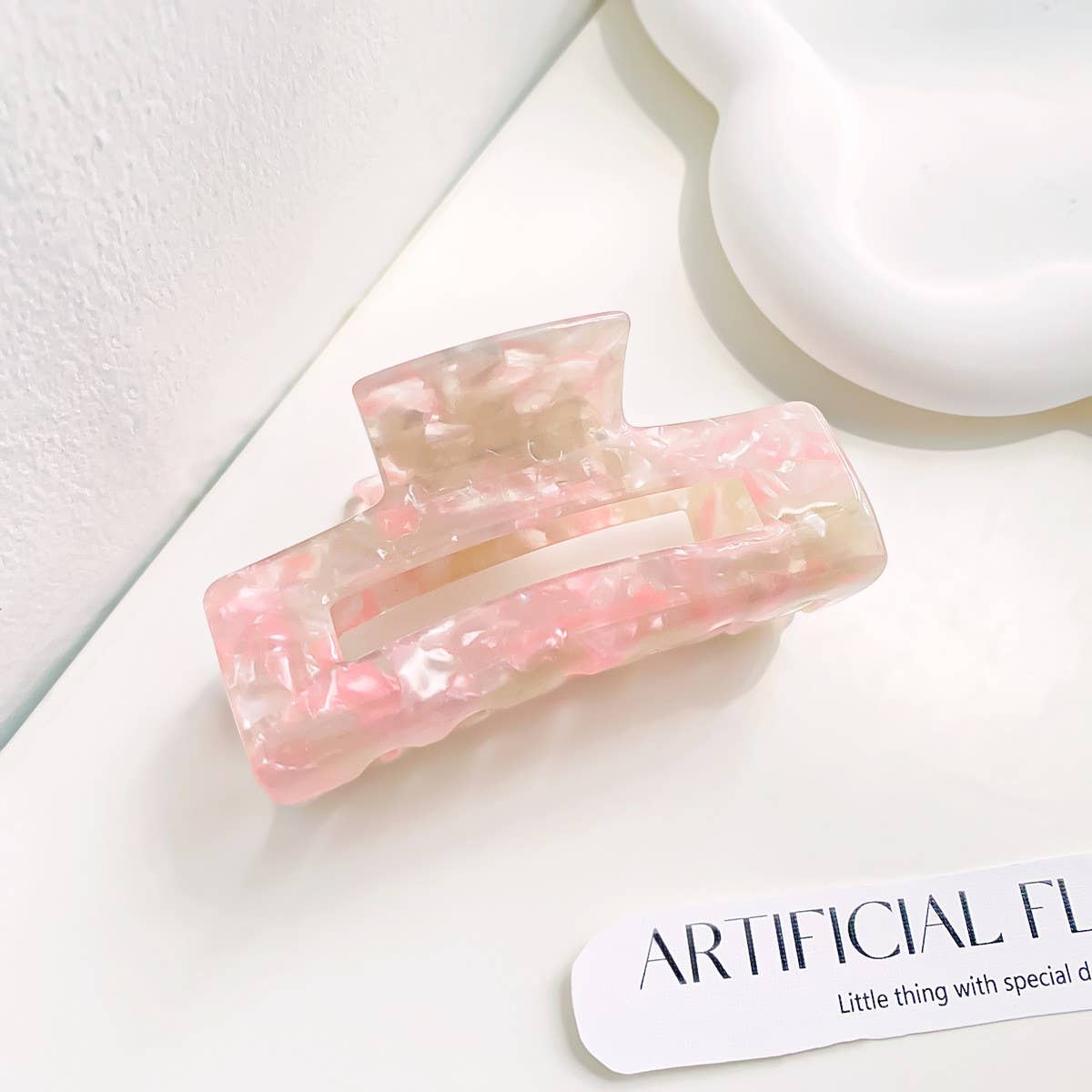 Elegant Square Hair Claw - Medium Acetate Clip_CWAHA1483