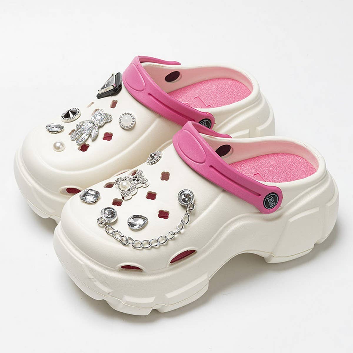 FASHION DIAMOND BEAR NEW HOLE SHOES SANDALS_CWSHS0814