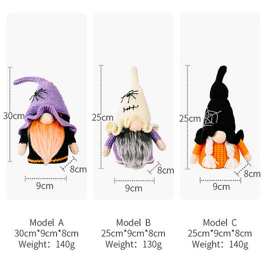 HALLOWEEN KNITTED RUDOLPH DOLL ORNAMENTS