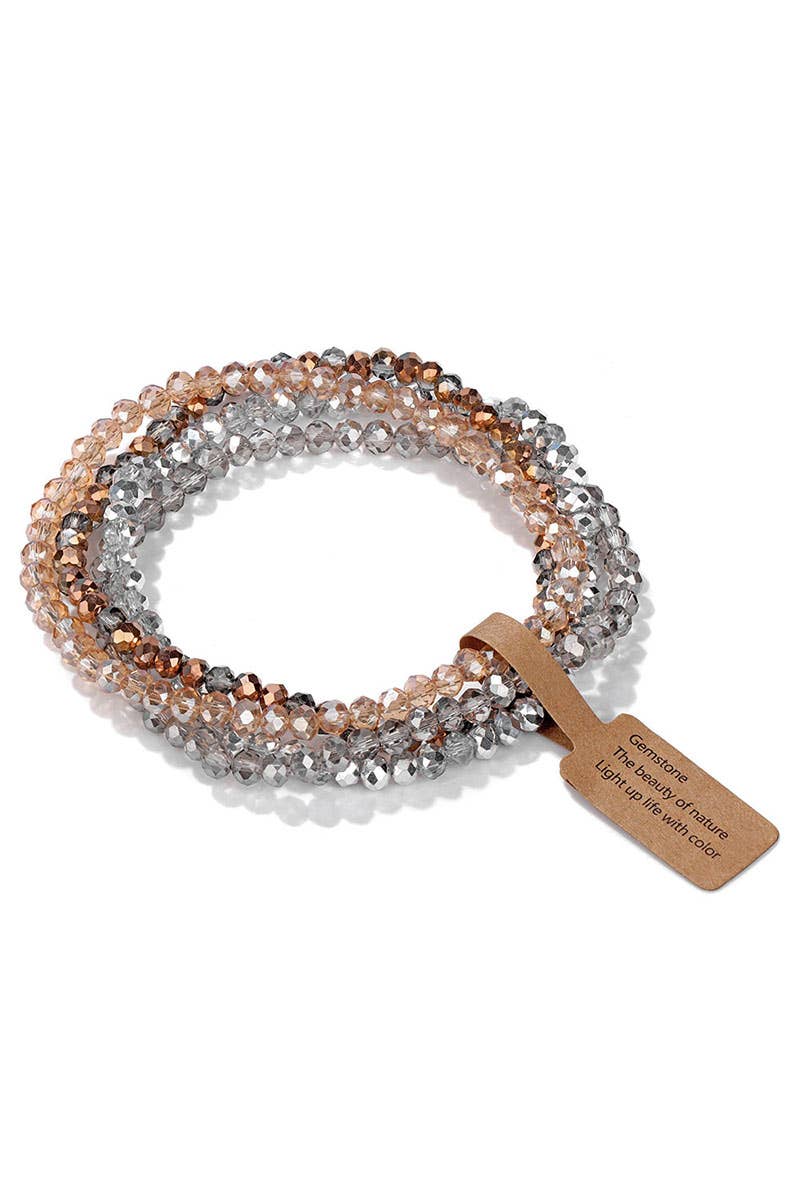 CWAJE1185_GLASS BEAD 4 SET BRACELET