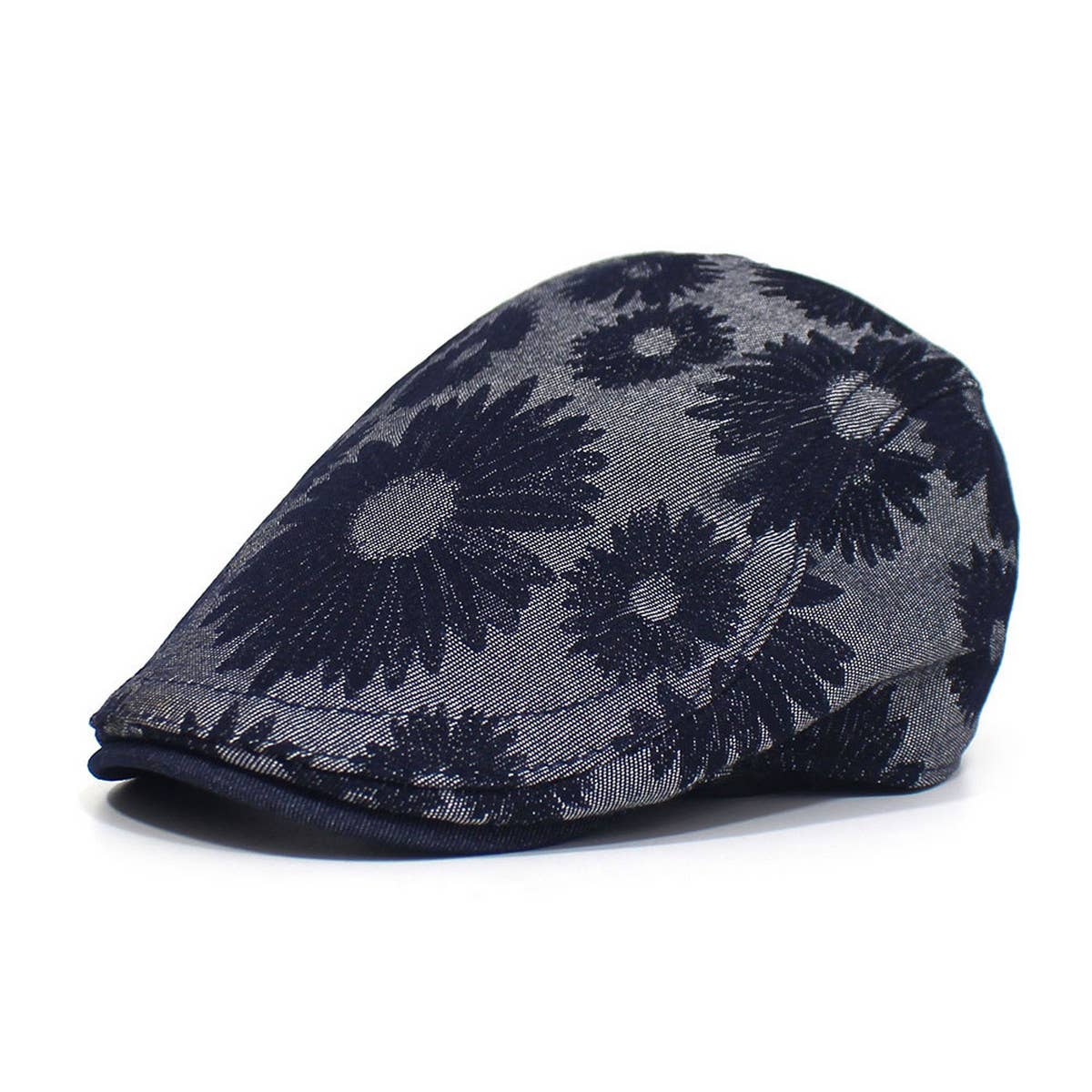 FASHION PRINT ADJUSTABLE FLORAL BERET_CWAB2917