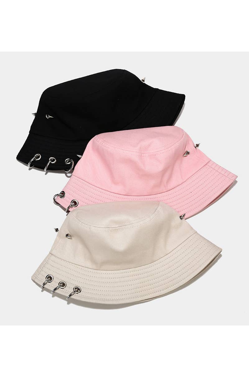 CLIP DETAILED CASUAL BUCKET HAT_CWAH0411