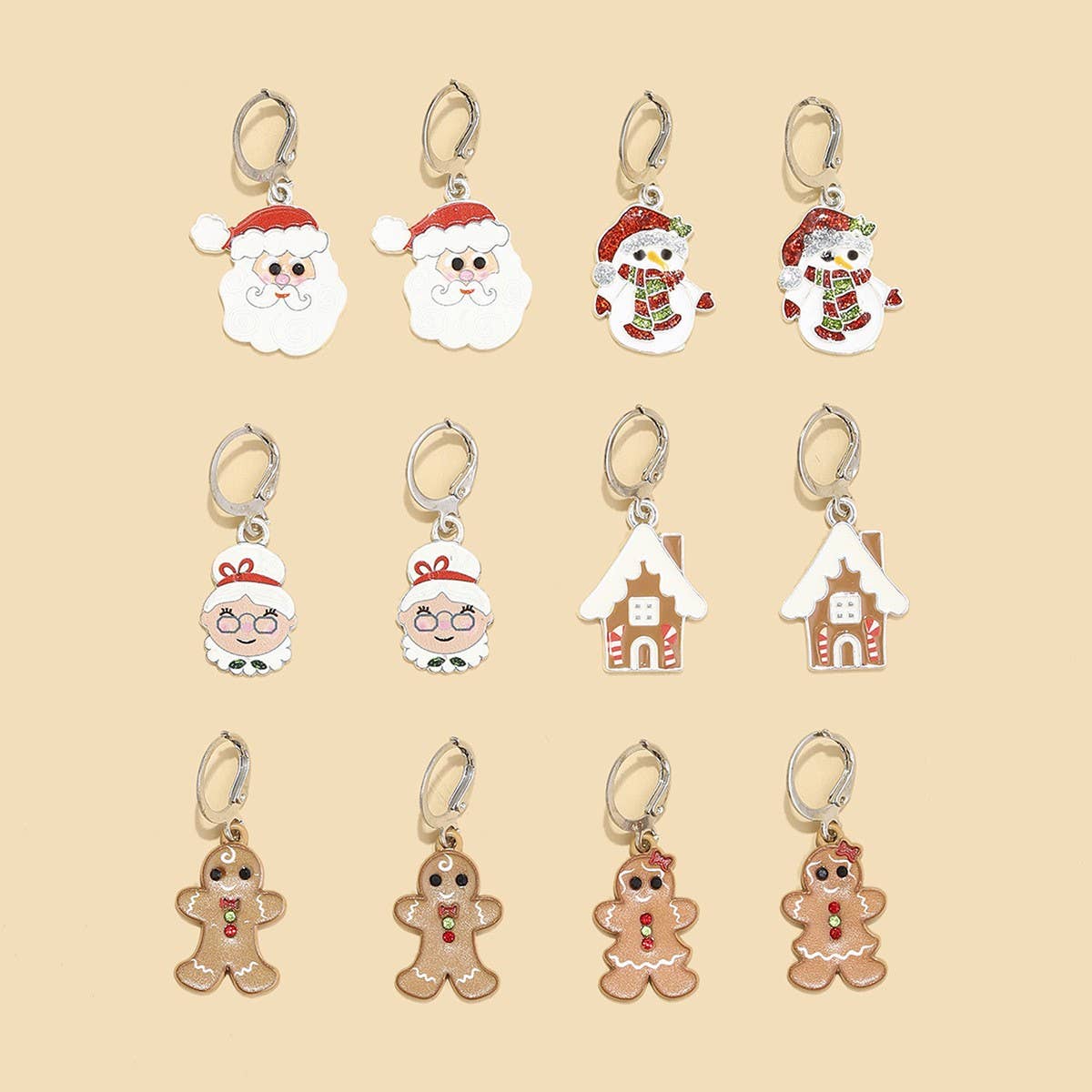CHRISTMAS EARRING COMBINATION CARTOON EARRING SET