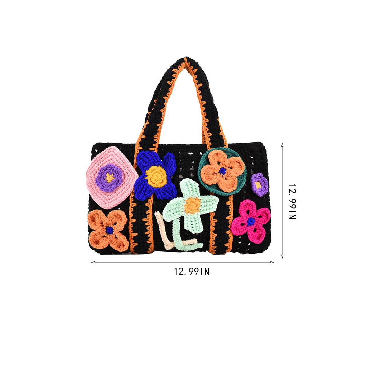 FLOWER PATTERN BAG MACARON HOLLOW HANDBAG_CWAB2406