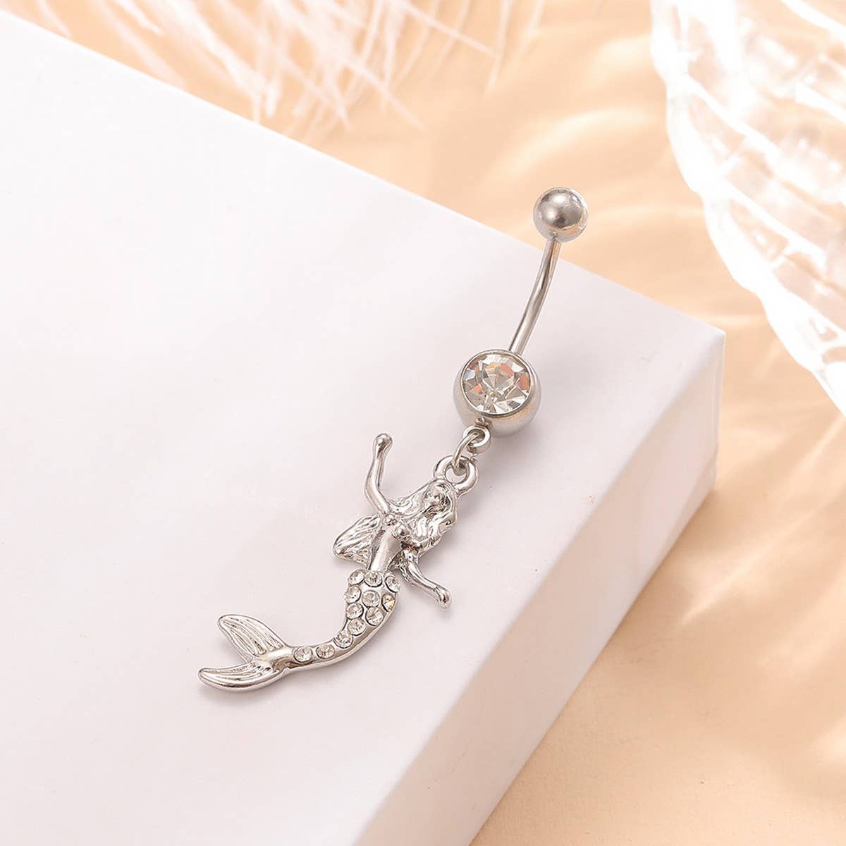 Mermaid Belly Ring Hypoallergenic Stainless Steel