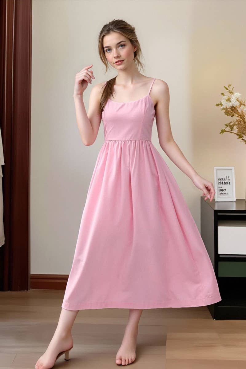 CWDMD01088_SPAGHETTI STRAP BACKLESS ELEGANT FLOWY MAXI DRESS