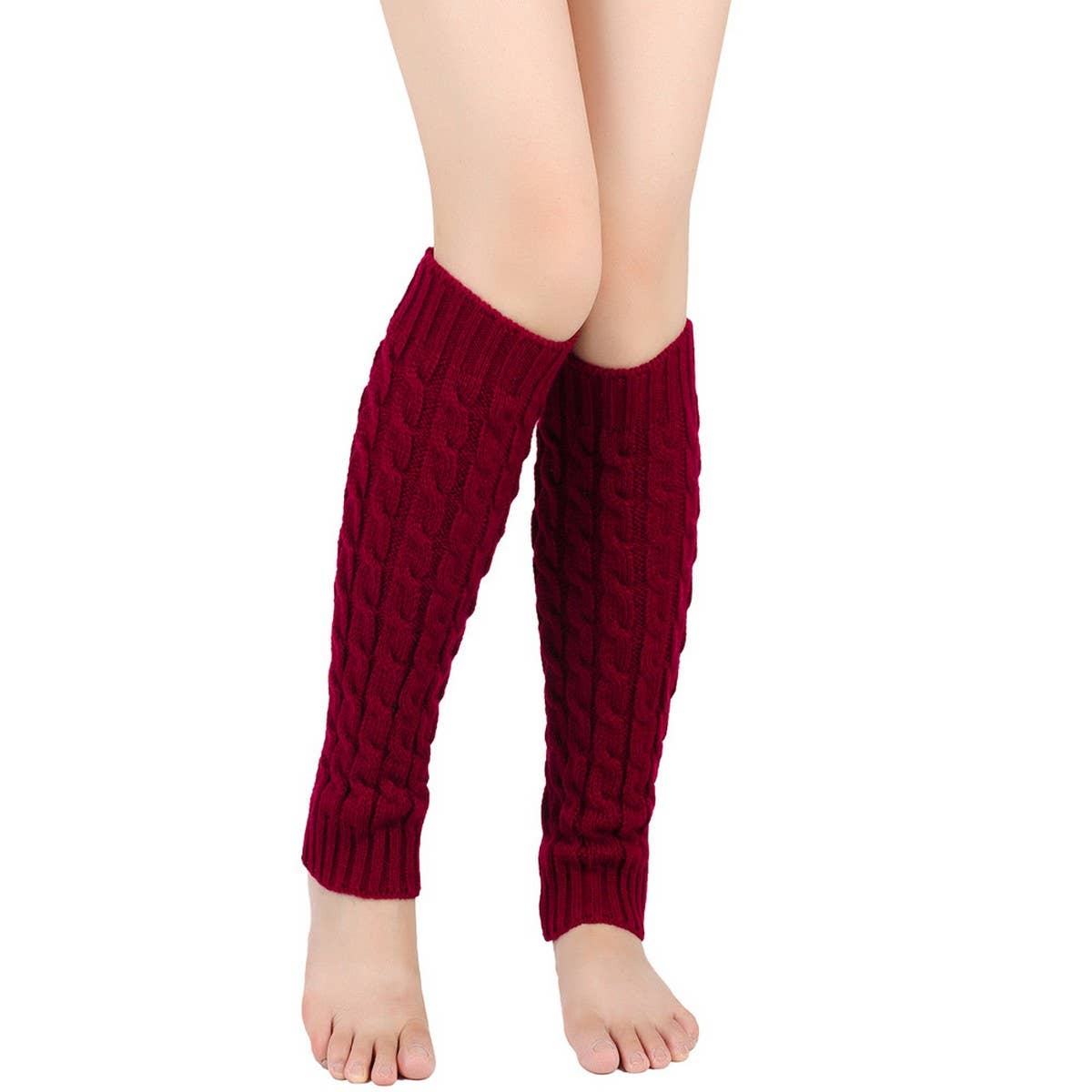 CWMS0811_Winter Warm Knitted Twist Leg Warmers