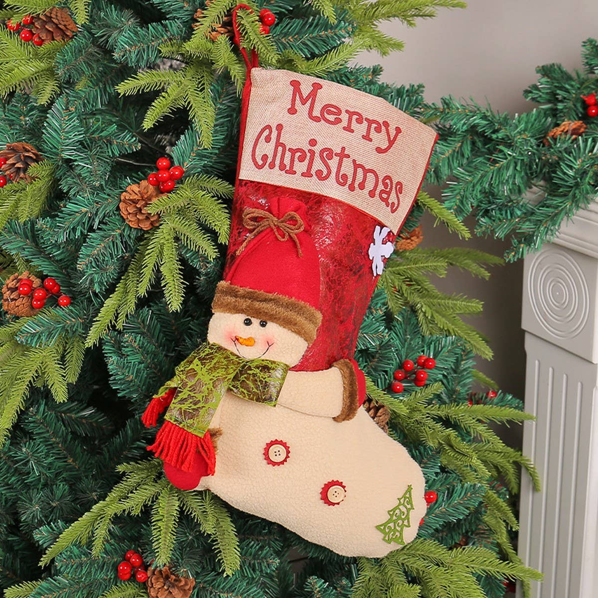 THICKENED BIG HEAD DOLL CHRISTMAS STOCKINGS