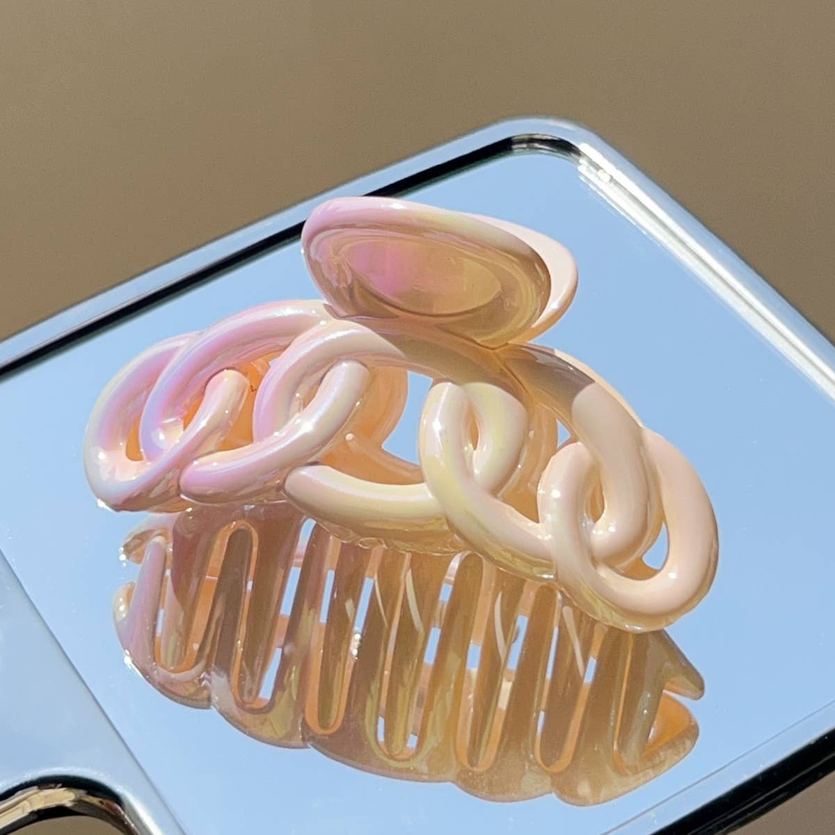 Candy gradient color fish tail bow tie hair grab