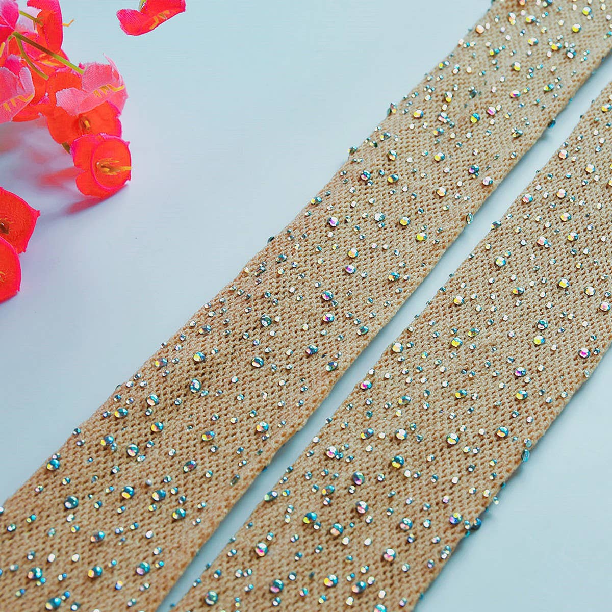 WOMEN SPARKLE RHINESTONE FISHNETS STOCKINGS