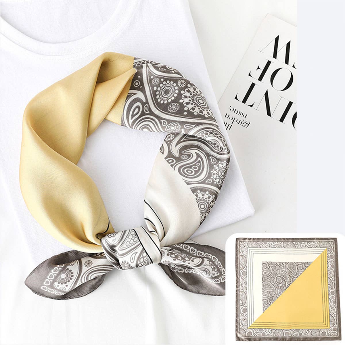 27.5INCH SILK FEELING SCARF SATIN HEAD SCARVE_CWASC0240