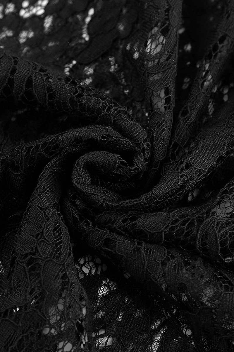 CWBLS141_LACE HOLLOW JACQUARD SEE-THROUGH SEXY SKIRT
