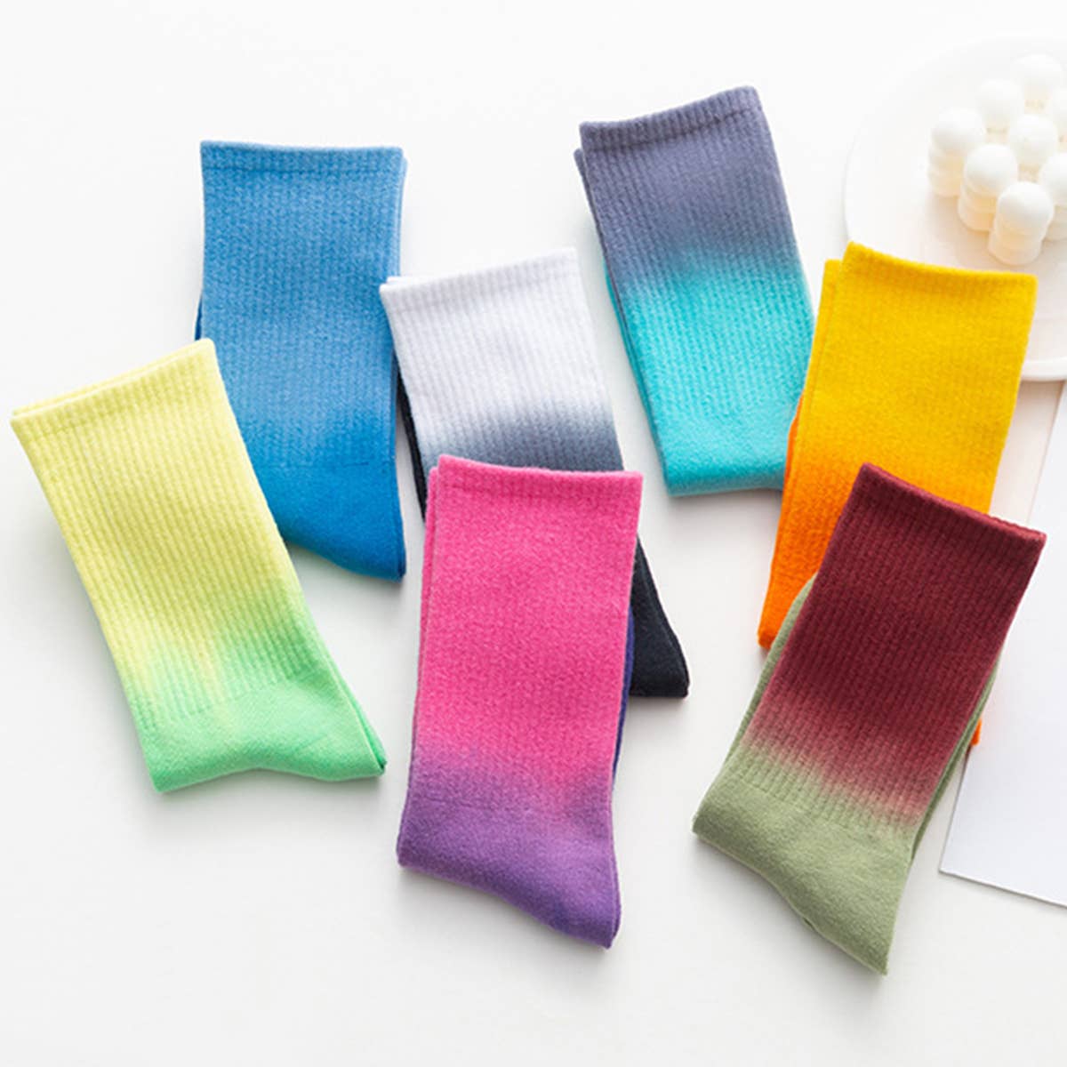 MIDDLE TUBE TIE-DYED SKATEBOARD SPORTS SOCKS