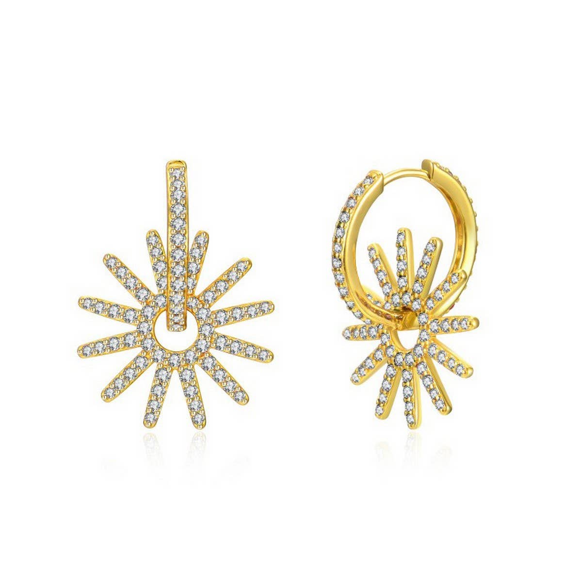 COLORFUL HOT WHEELS SUNFLOWER EXAGGERATED EARRINGS