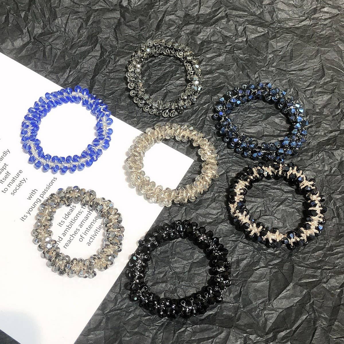 Cute Crystal Vintage Hair Tie Sweet Ponytail Band