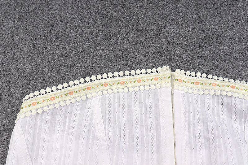 Sexy one-shoulder hook-button flower vest