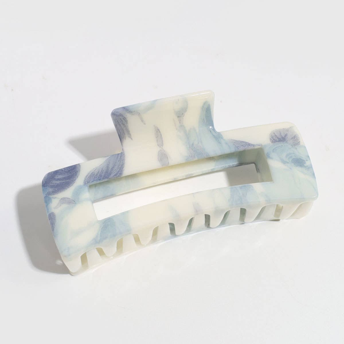 Ink Flower Cutout Hair Claw - Elegant Daily Style