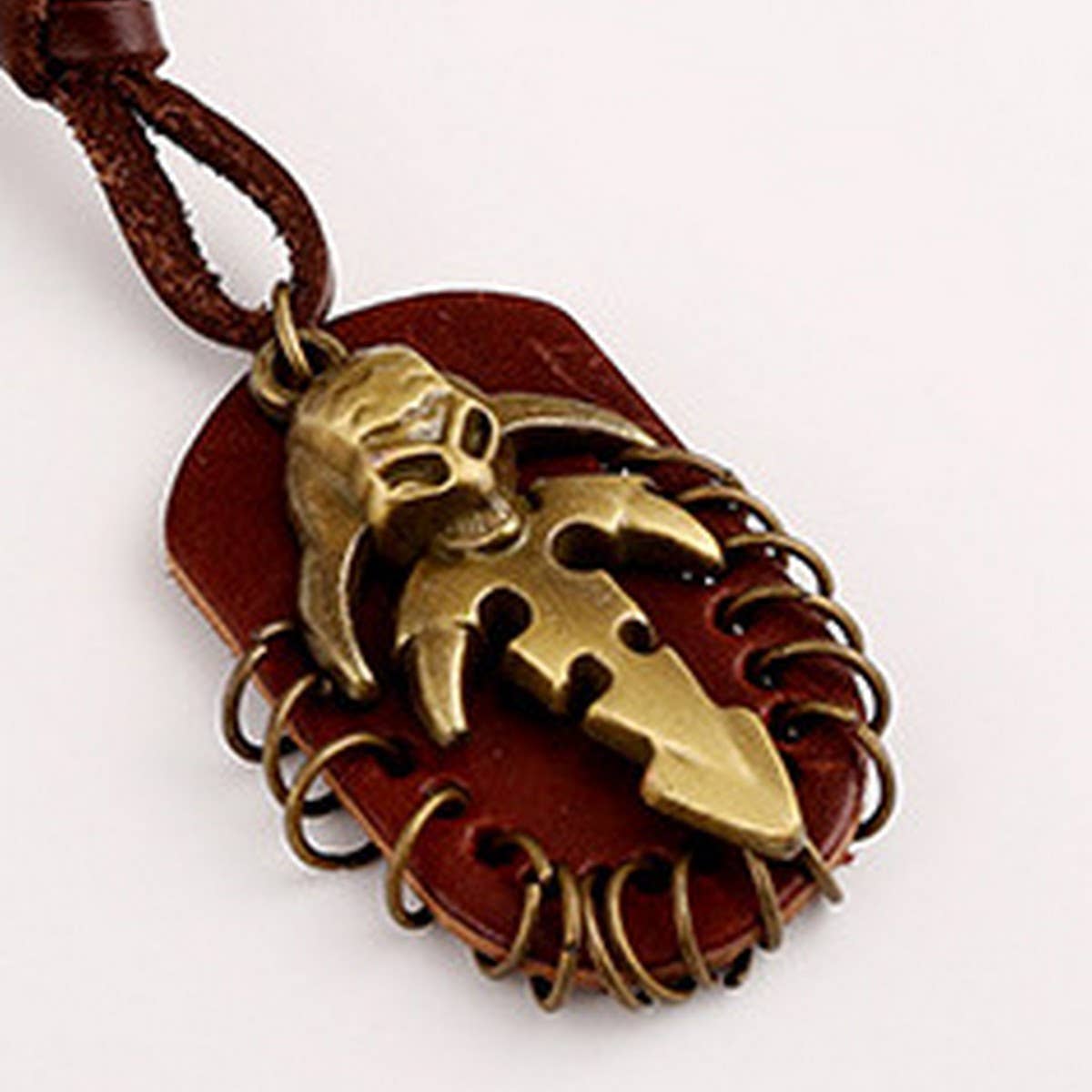 PUNK RETRO STYLE MEN'S LEATHER NECKLACE_CWMM4623