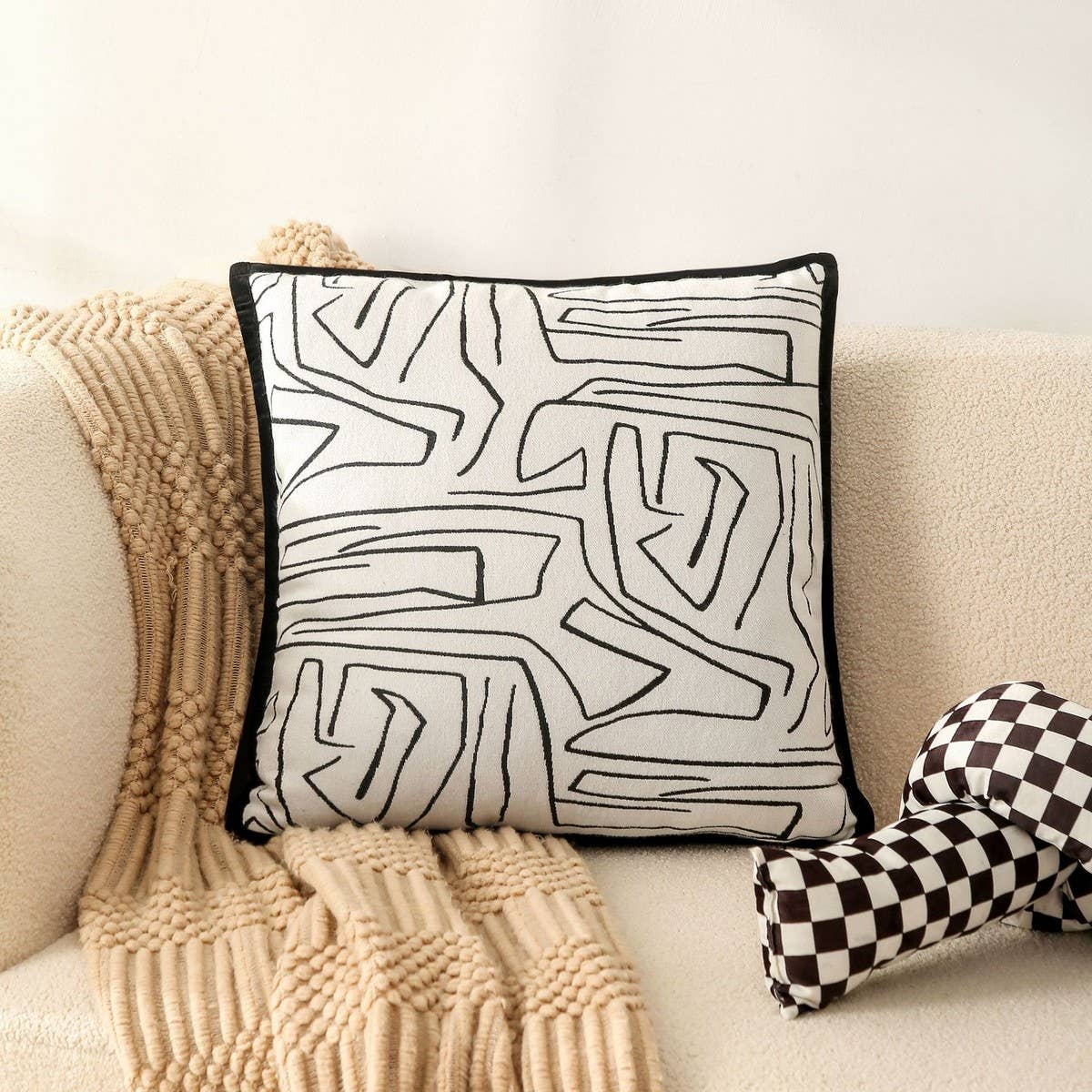 Luxury Plush Pillow Cover for Sofa & Bed Decor