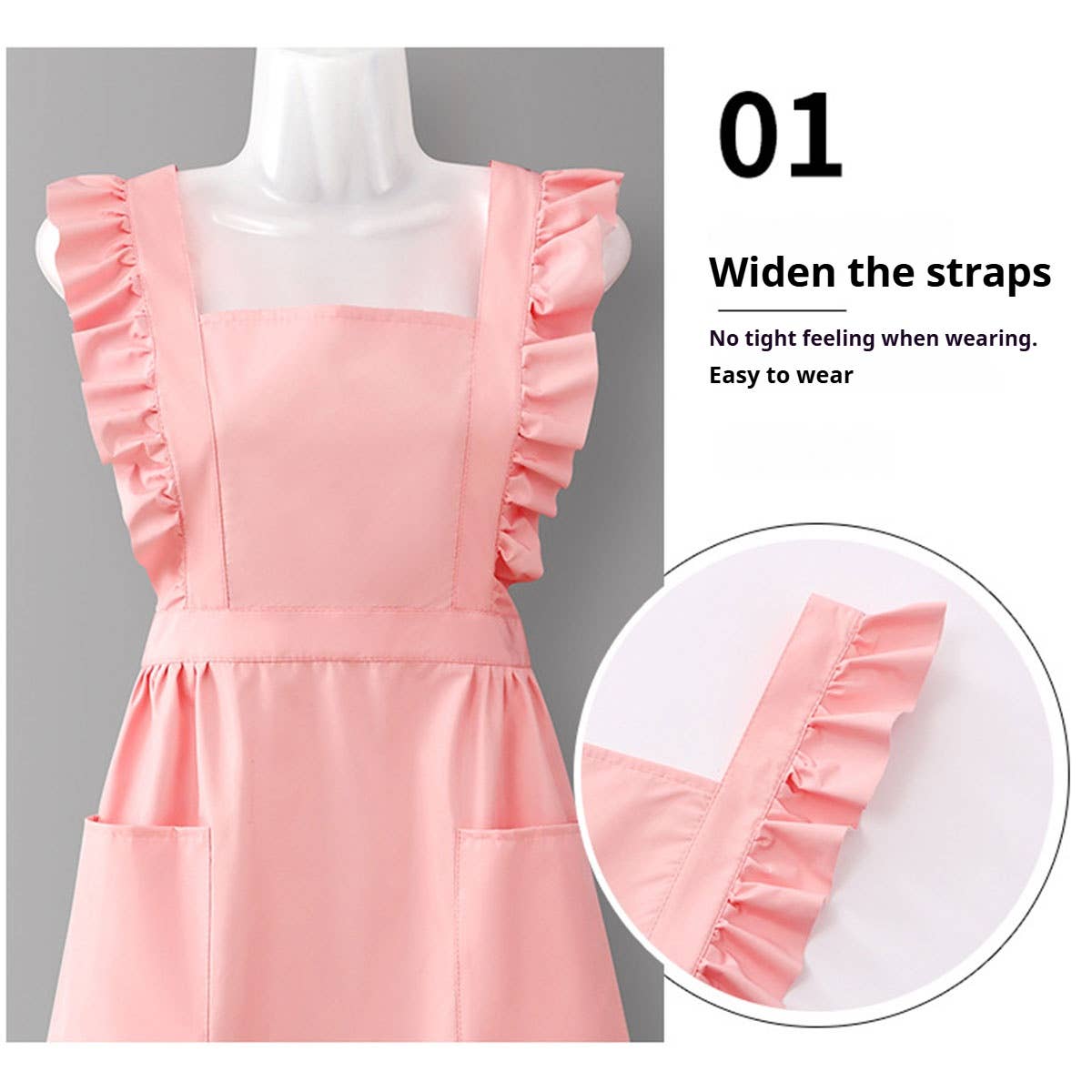 Houndstooth /Solid Color Waterproof Work Apron