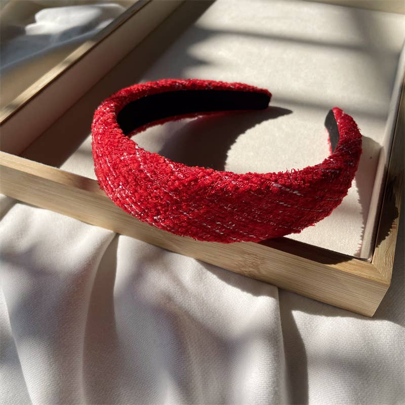 Woolen little fragrance bridal headwear headband check