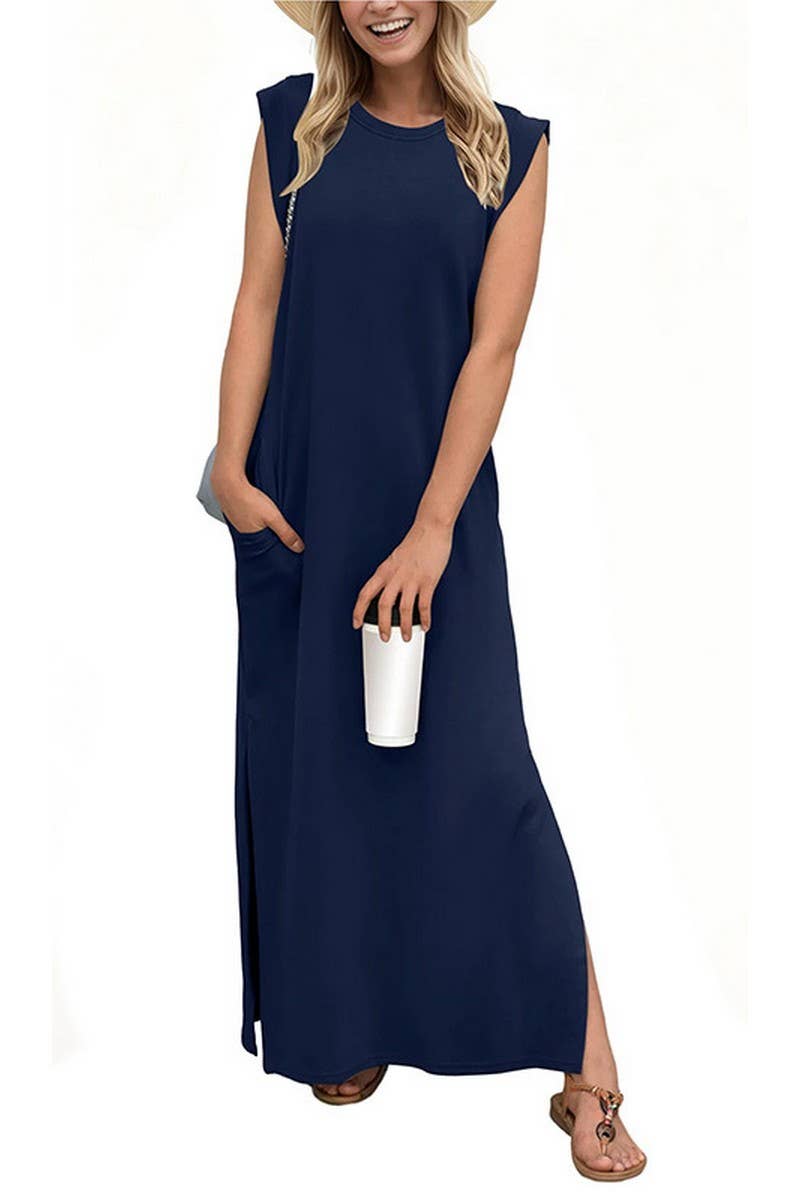 CWDMD01054_WOMEN'S SUMMER CASUAL LOOSE LONG DRESS