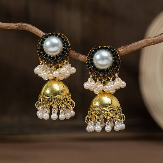 VINTAGE WIND BELL TASSEL EARRINGS