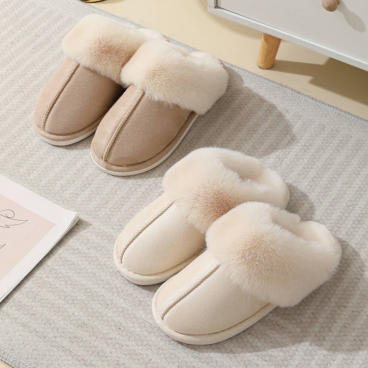 Fluffy Cozy Warm Soft House Slippers