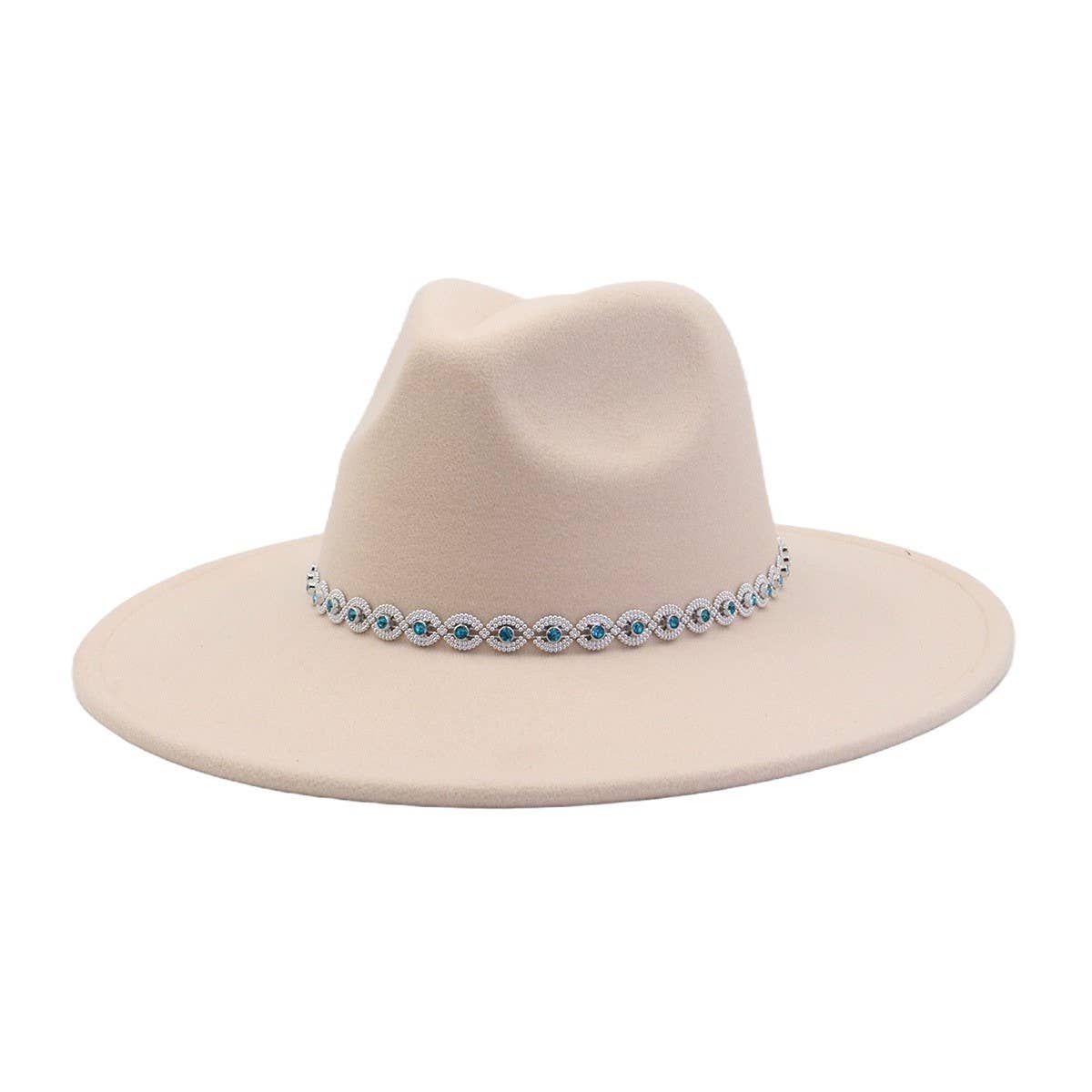 Ethnic Style Wool Blend Fedora Hat Men & Women_CWAH04388