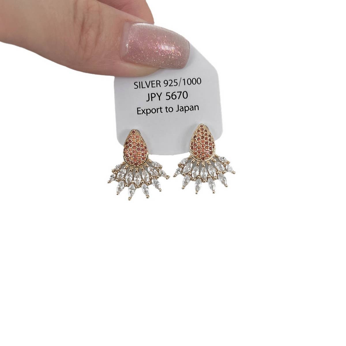 UNIQUE MICRO INLAID ZIRCON EARRINGS AND EARRINGS