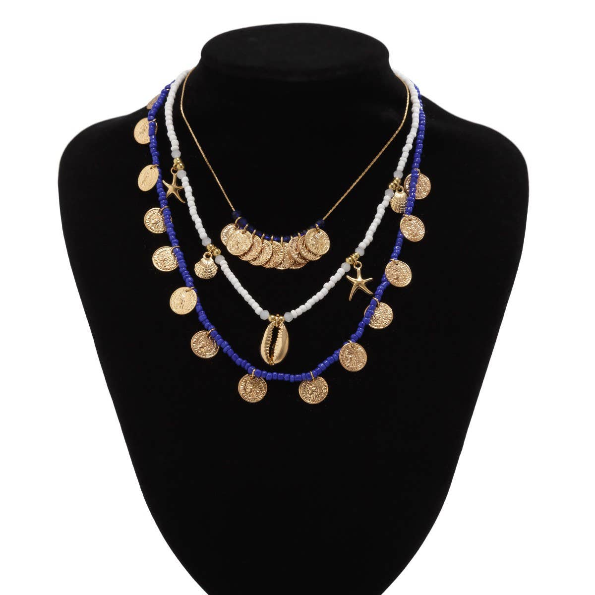 NEW FASHION ALLOY STARFISH CLAVICLE NECKLACE