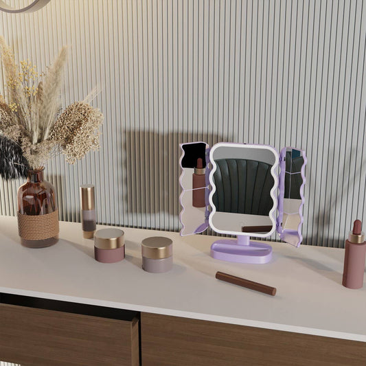 CREATIVE DESKTOP THREE-WAY LED MAKEUP MIRROR