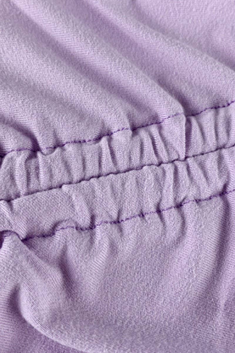 CWDSD7447_SLIM FIT SHIRRED LONG SLEEVE HIP DRESS