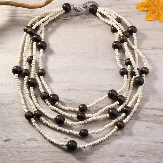 FASHIONABLE ETHNIC STYLE PURE BEADED NECKLACE
