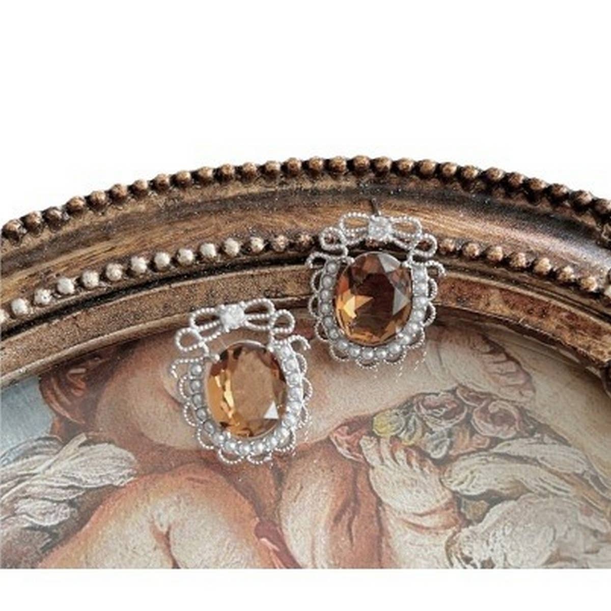 GORGEOUS LARGE CRYSTAL EARRINGS