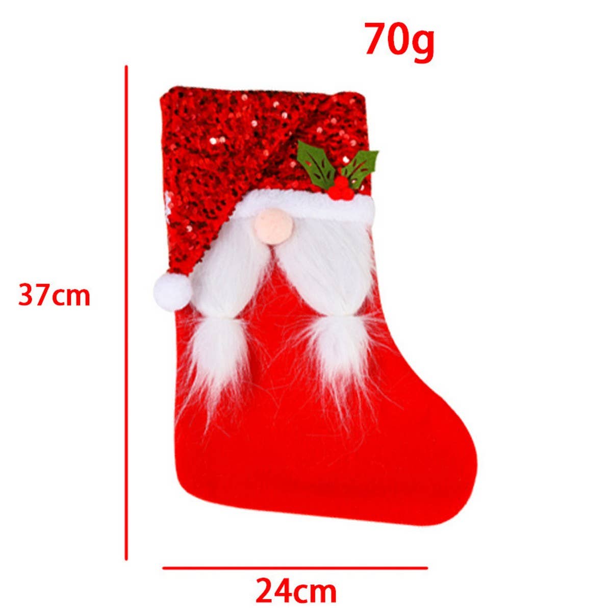 CREATIVE SEQUIN HAT CHRISTMAS STOCKING DECORATION