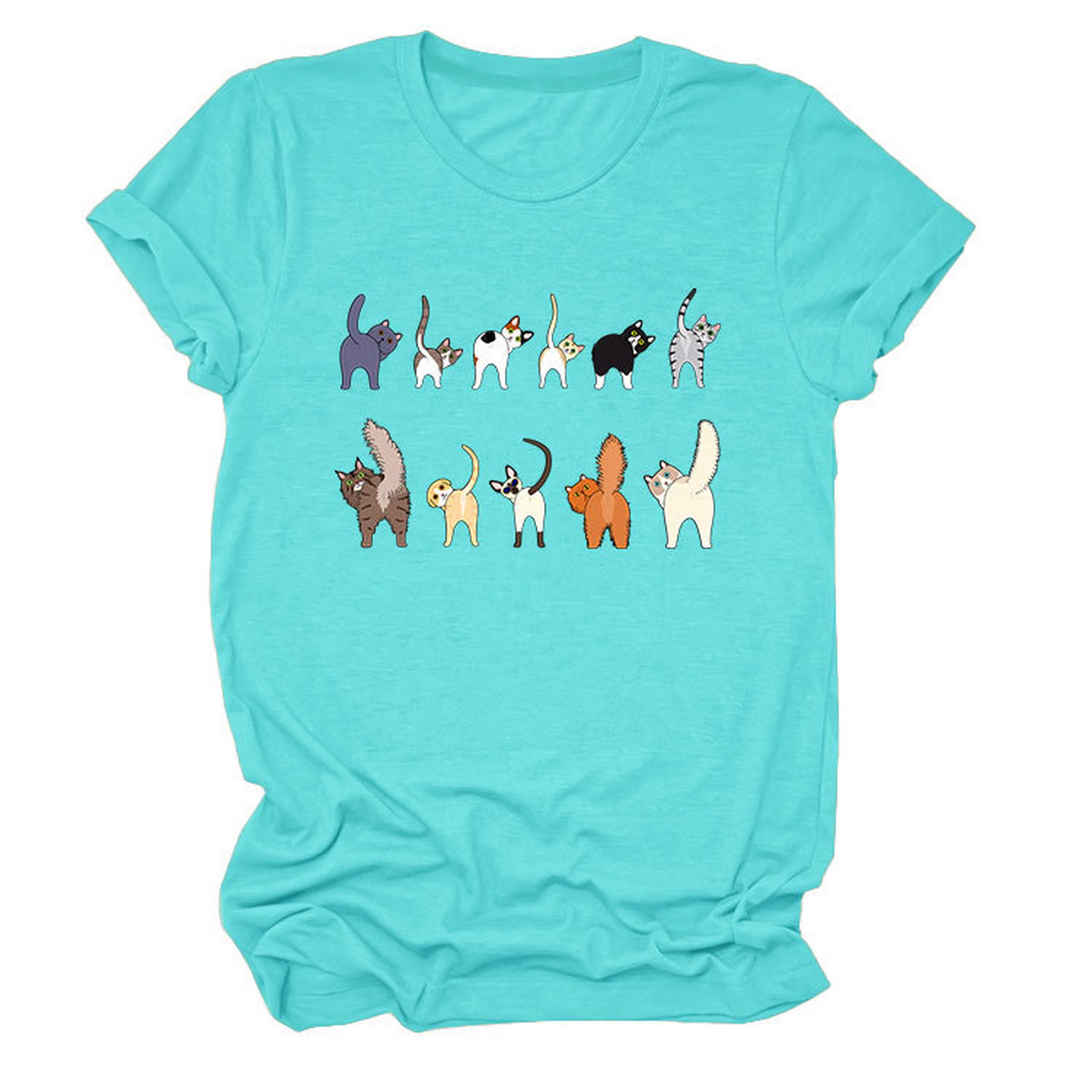 Cute Cat Graphic Tee ? 11 Cats Turn Around