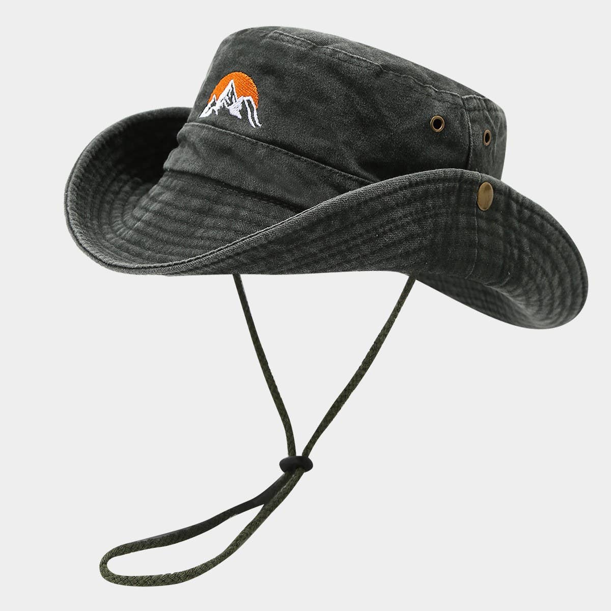 Embroidered Wide Brim Sun Hat for Outdoor Hiking_CWAH3876