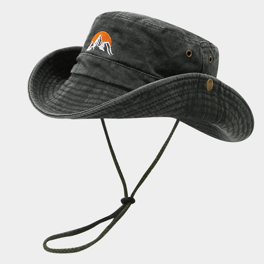Embroidered Wide Brim Sun Hat for Outdoor Hiking_CWAH3876