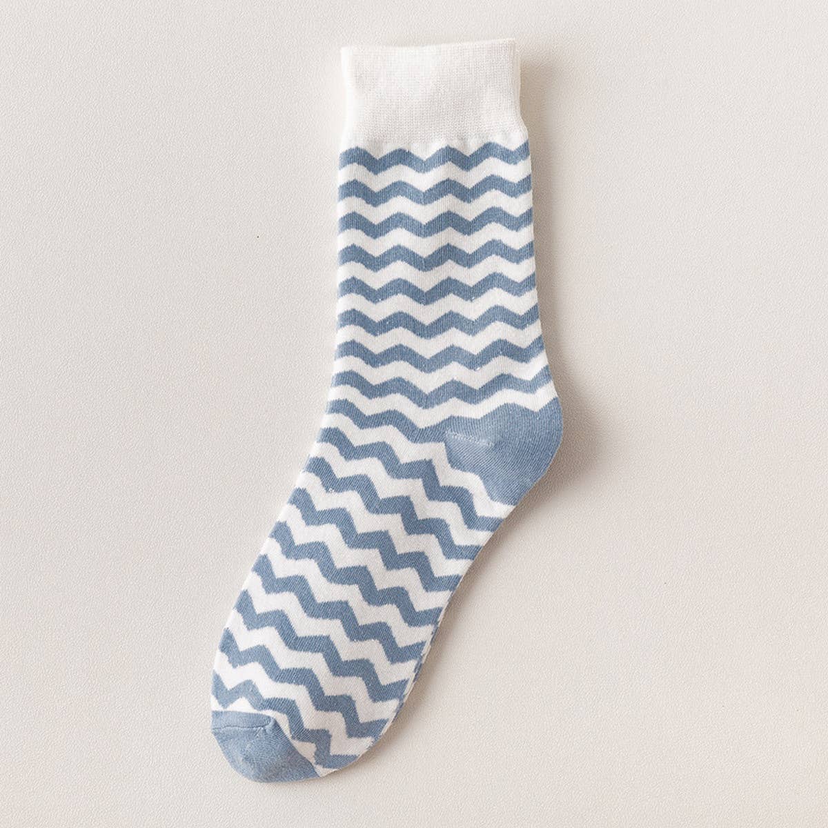 WOMEN BLUE STRIPED PLAID SOCKS