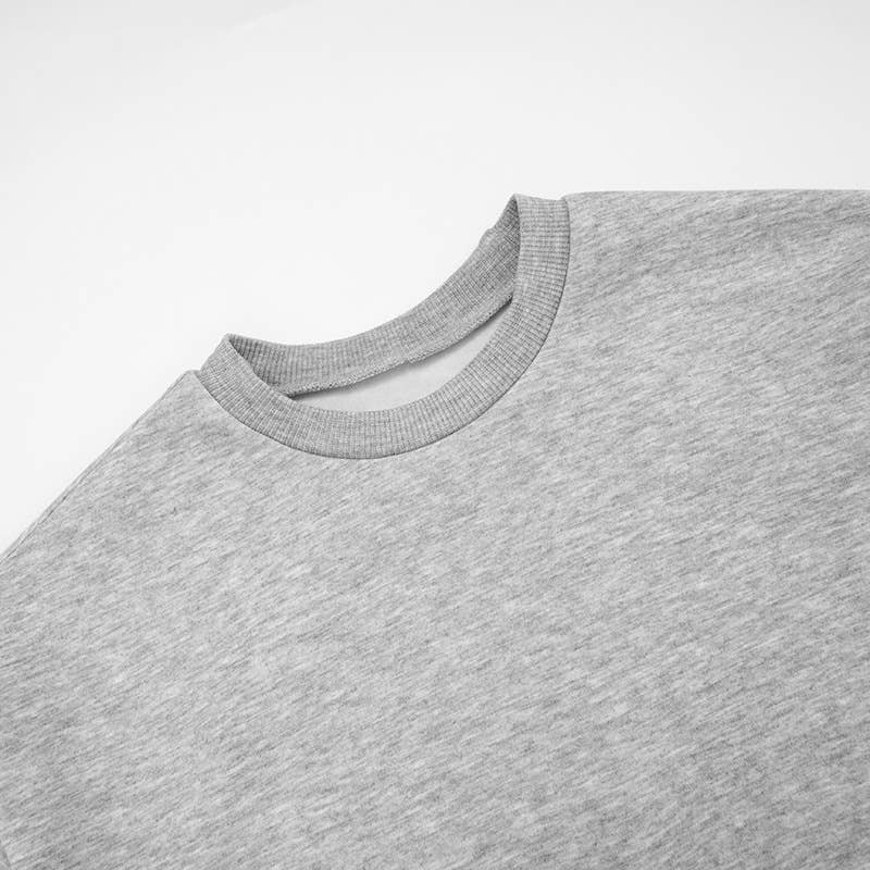 Round-neck casual sweatshirt semi-long skirt set